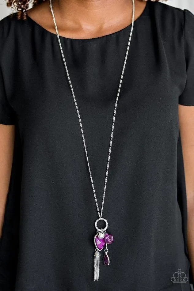 Paparazzi Necklace Haute Heartbreaker Purple Paparazzi Jewelry Necklaces
