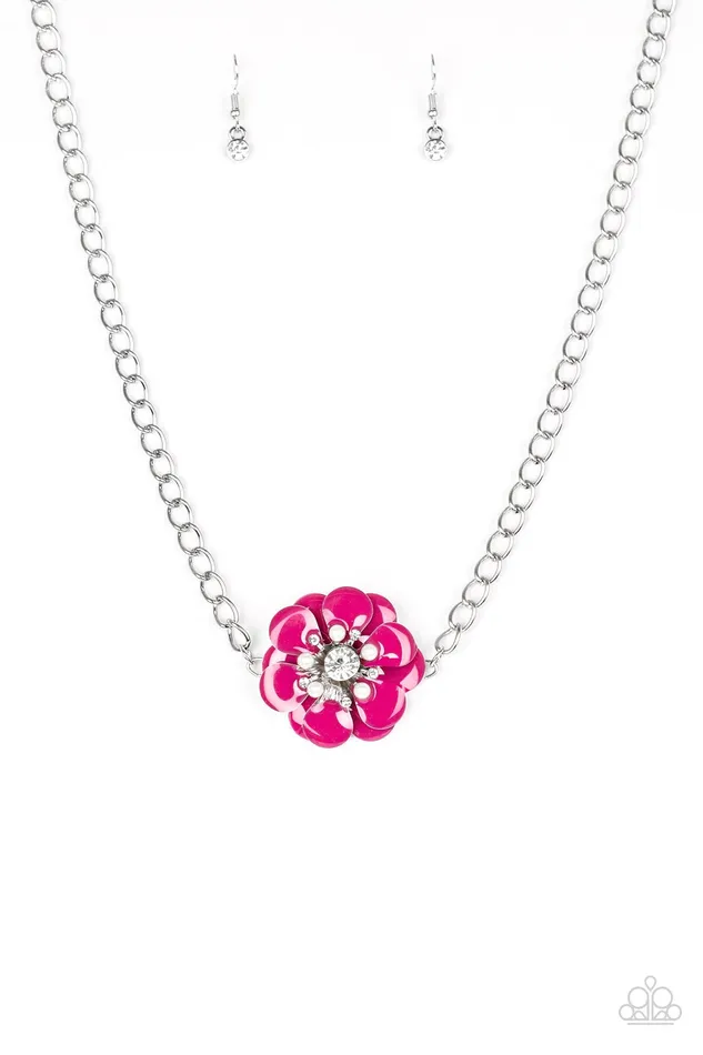 Paparazzi Necklace Hibiscus Hula Pink Paparazzi Jewelry Necklaces