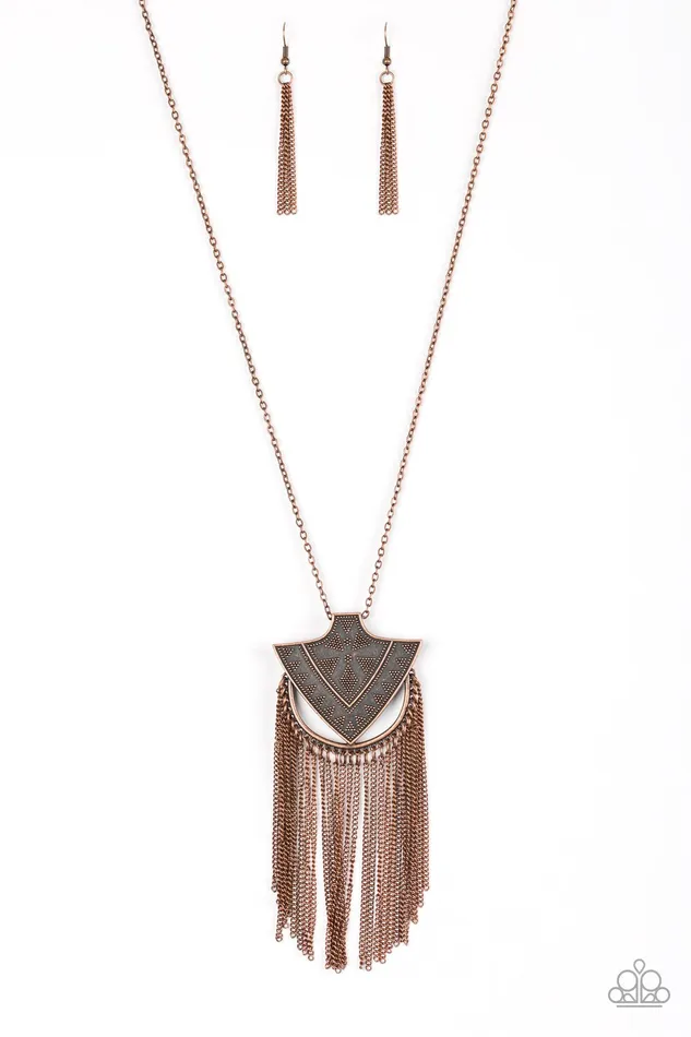 Paparazzi Necklace Hunt Or Be Hunted Copper Paparazzi Jewelry Necklaces