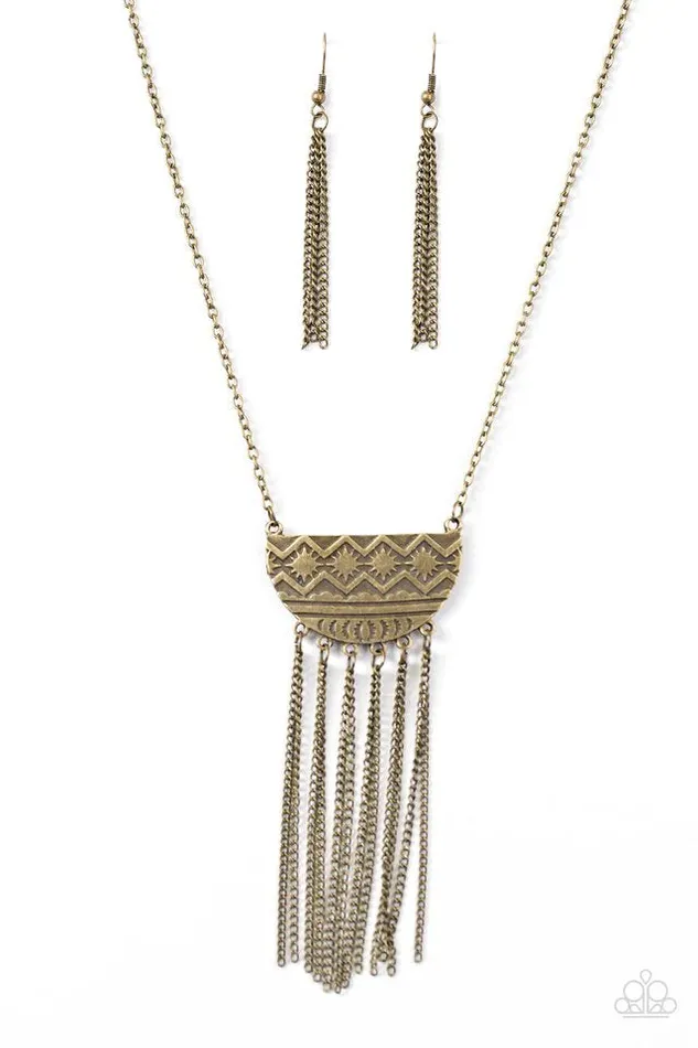 Paparazzi Necklace Incredibly Incan Brass Paparazzi Jewelry Necklaces
