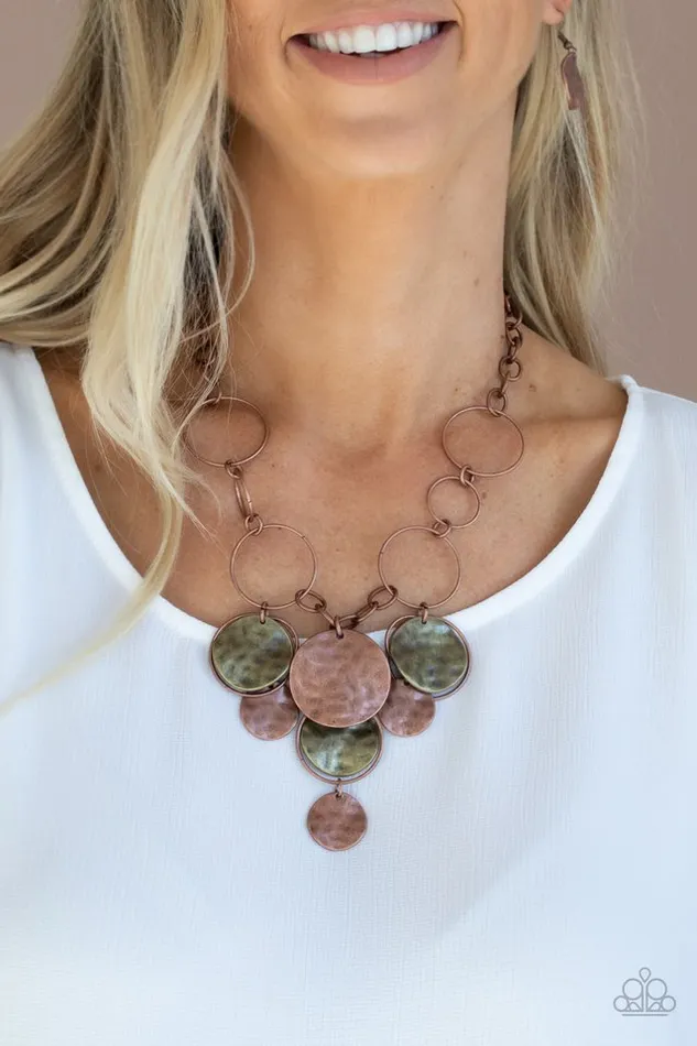 Paparazzi Necklace Learn the HARDWARE Way Copper Paparazzi Jewelry Necklaces
