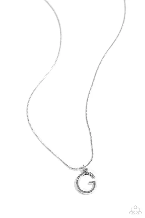 Paparazzi Necklace Letter of the Law White G White Paparazzi Jewelry Necklaces Paparazzi Necklace Letter of the Law White G White Paparazzi Jewelry Necklaces
