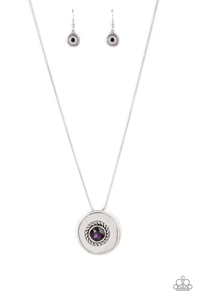 Paparazzi Necklace Make Me a MEDALLIONaire Purple Paparazzi Jewelry Necklaces Paparazzi Necklace Make Me a MEDALLIONaire Purple Paparazzi Jewelry Necklaces