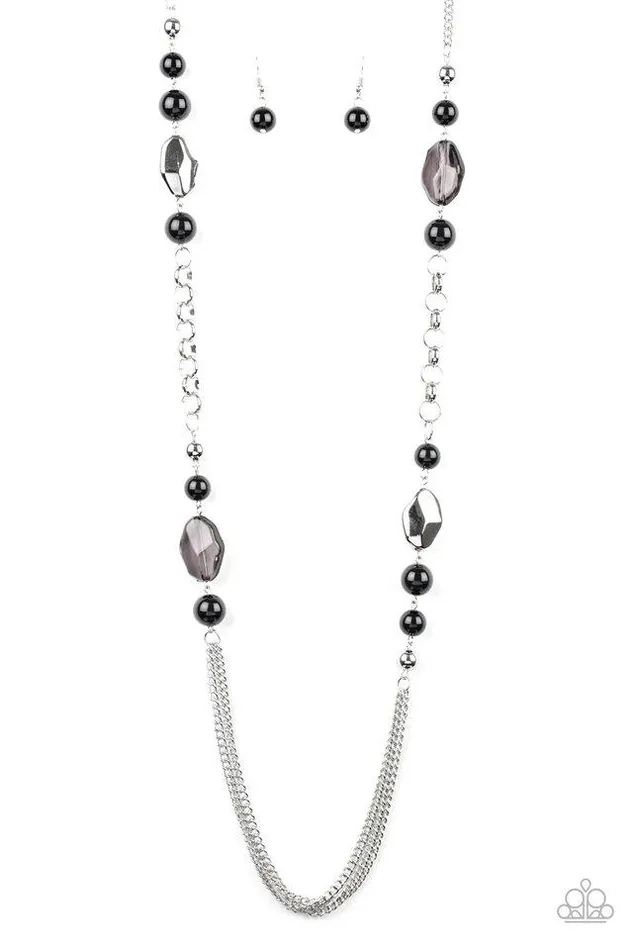 Paparazzi Necklace Marina Majesty Black Paparazzi Jewelry Necklaces