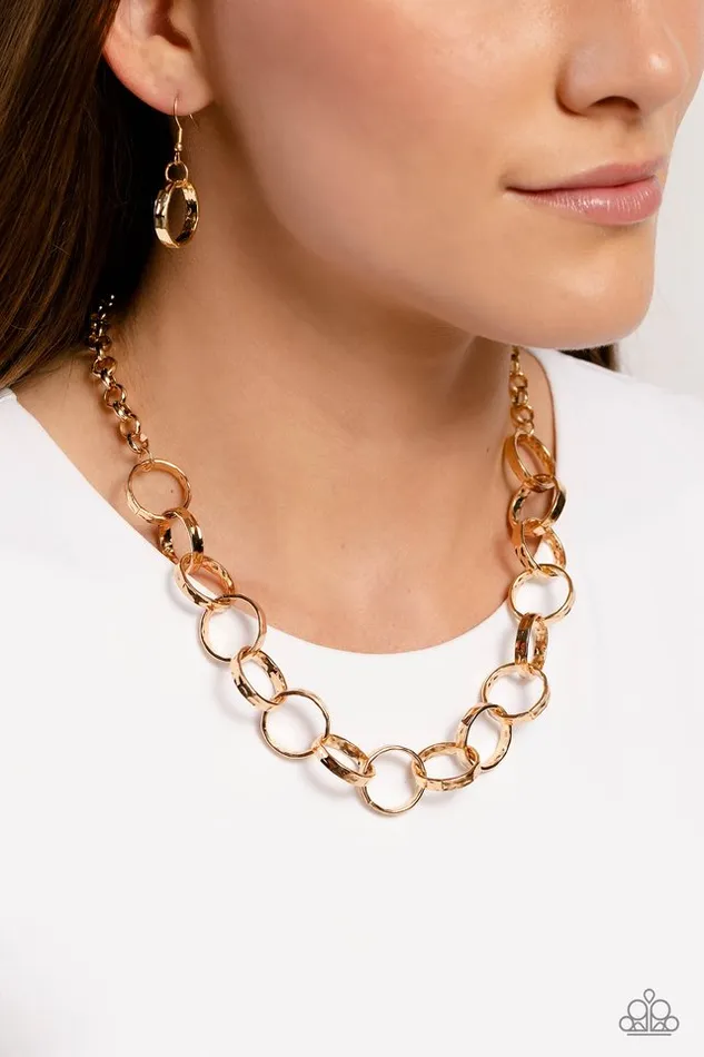 Paparazzi Necklace Metro Medley Gold Paparazzi Jewelry Necklaces