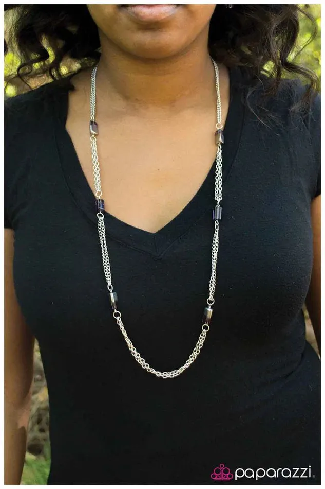 Paparazzi Necklace Midnight Mirage Purple Paparazzi Jewelry Necklaces
