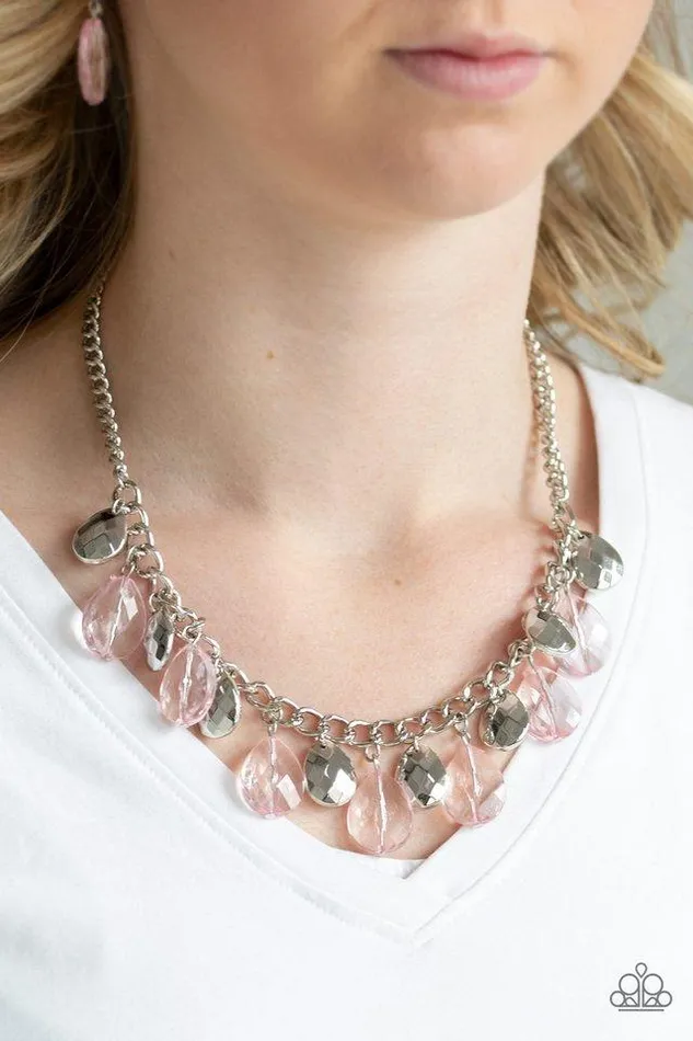 Paparazzi Necklace No Tears Left To Cry Pink Paparazzi Jewelry Necklaces