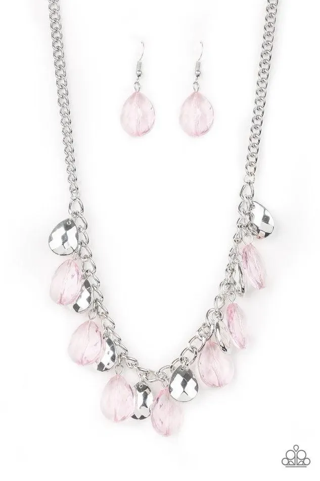 Paparazzi Necklace No Tears Left To Cry Pink Paparazzi Jewelry Necklaces