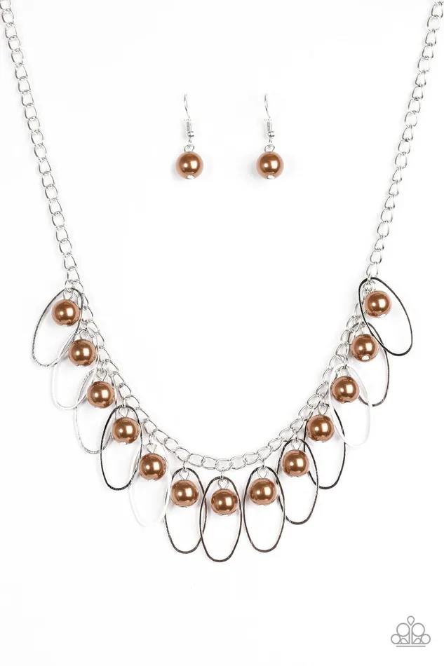 Paparazzi Necklace Party Princess Brown Paparazzi Jewelry Necklaces