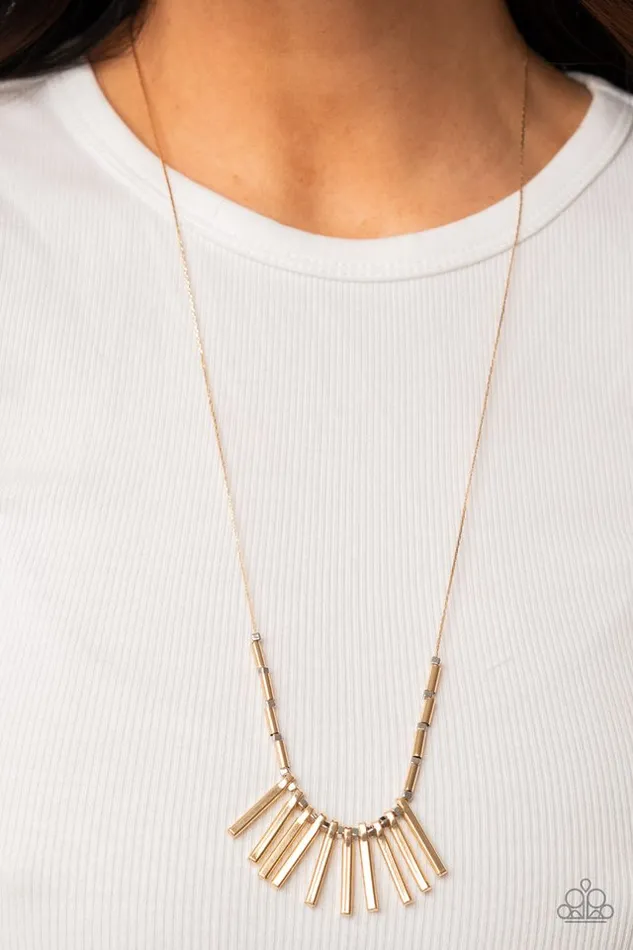 Paparazzi Necklace Rustic Hot Rod Gold Paparazzi Jewelry Necklaces