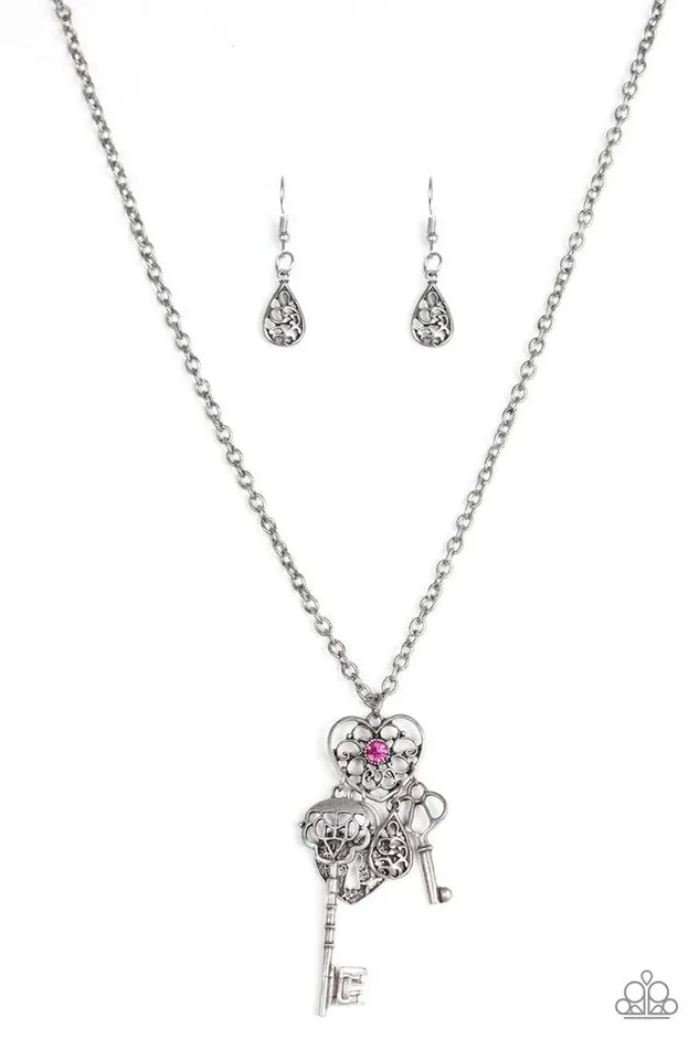 Paparazzi Necklace Secrets Of The Heart Pink Paparazzi Jewelry Necklaces