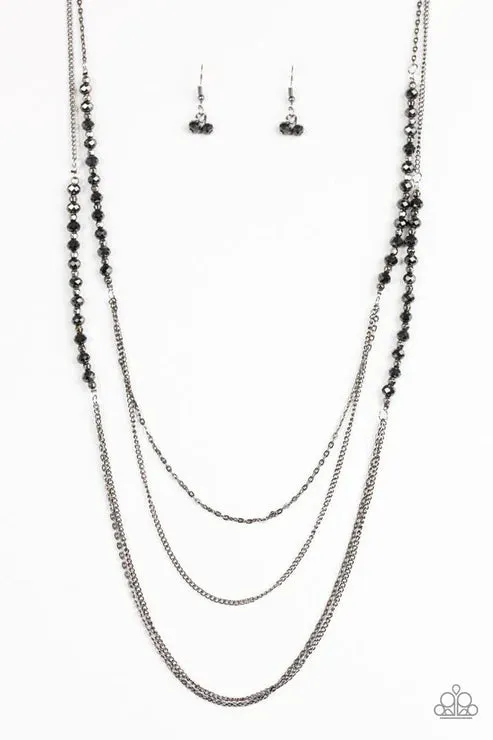 Paparazzi Necklace Shimmer Showdown Black Paparazzi Jewelry Necklaces