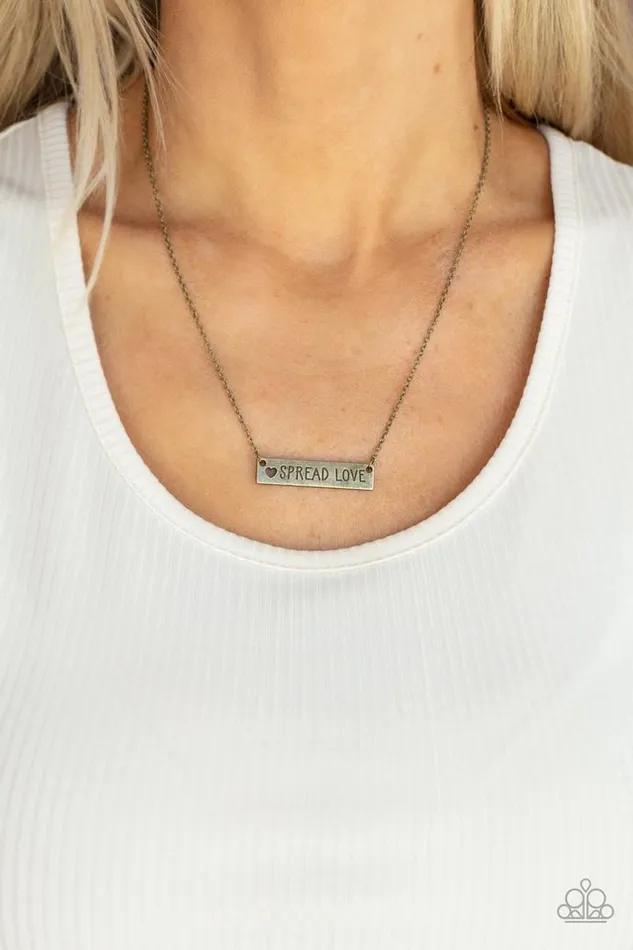 Paparazzi Necklace Spread Love Brass Paparazzi Jewelry Necklaces