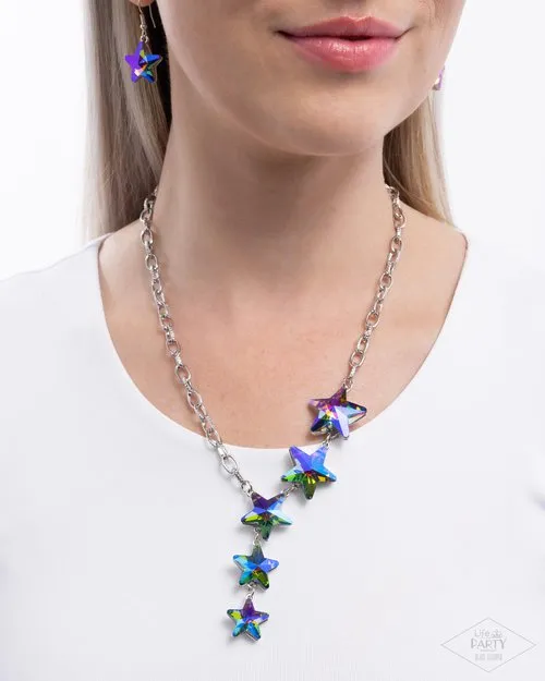 Paparazzi Necklace StarCrossed Sparkle Multi Paparazzi Jewelry Necklaces