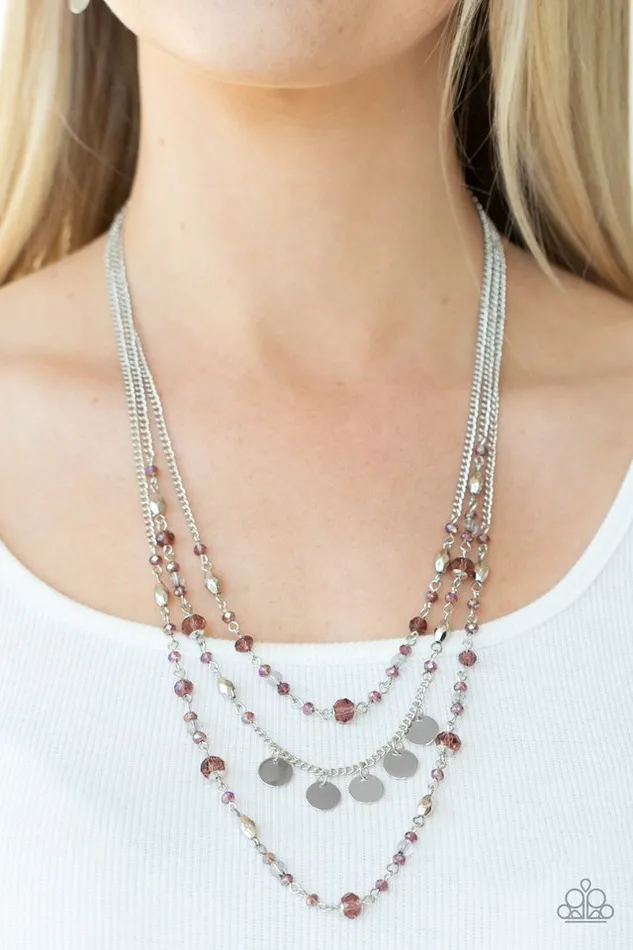 Paparazzi Necklace Step Out of My Aura Purple Paparazzi Jewelry Necklaces