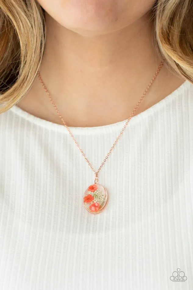Paparazzi Necklace Sweet Sentiments Copper Paparazzi Jewelry Necklaces