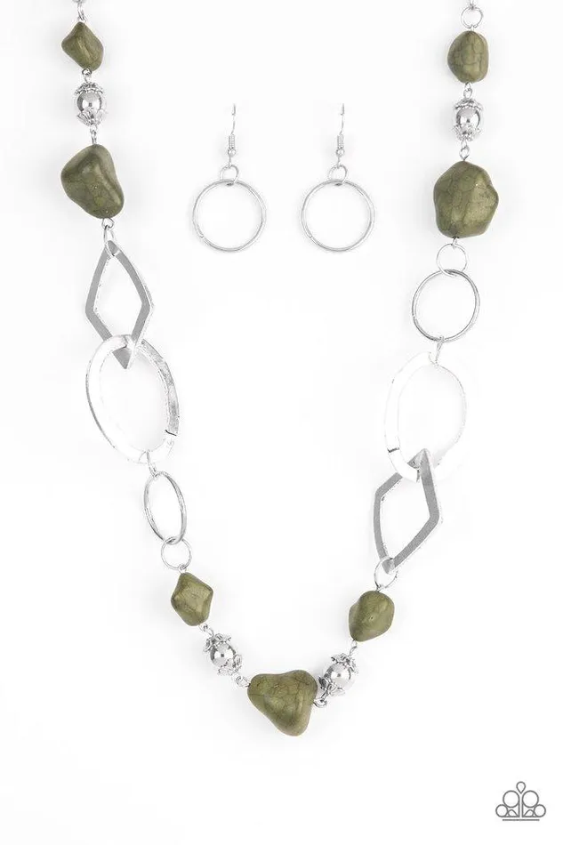 Paparazzi Necklace Thats TERRAific Green Paparazzi Jewelry Necklaces
