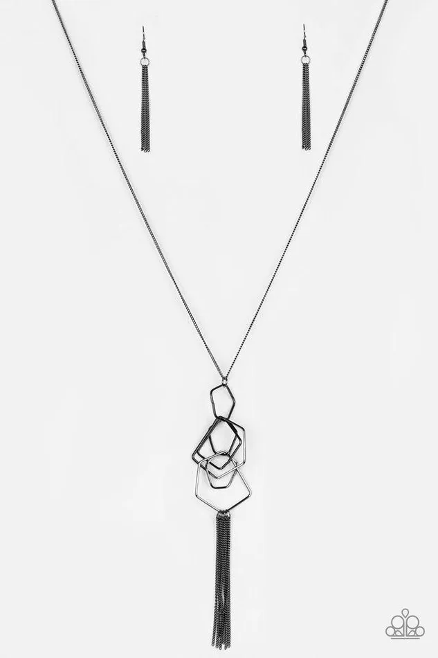 Paparazzi Necklace The Penthouse Black Paparazzi Jewelry Necklaces