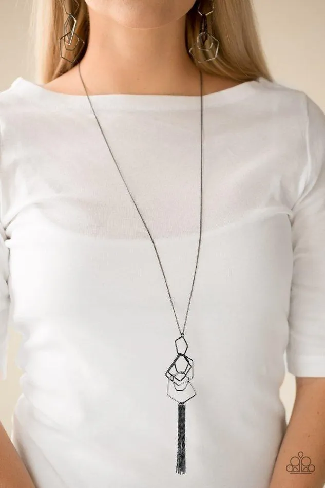 Paparazzi Necklace The Penthouse Black Paparazzi Jewelry Necklaces