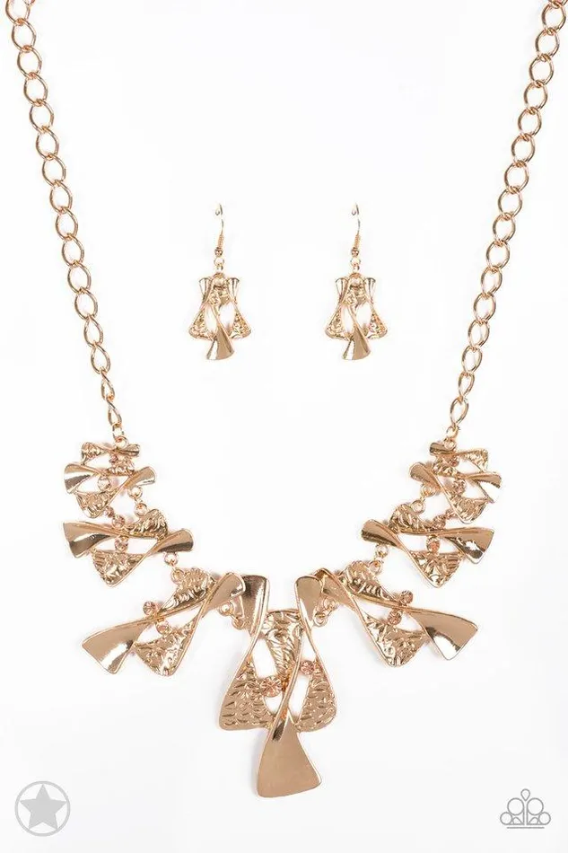 Paparazzi Necklace The Sands of Time Gold Paparazzi Jewelry Necklaces