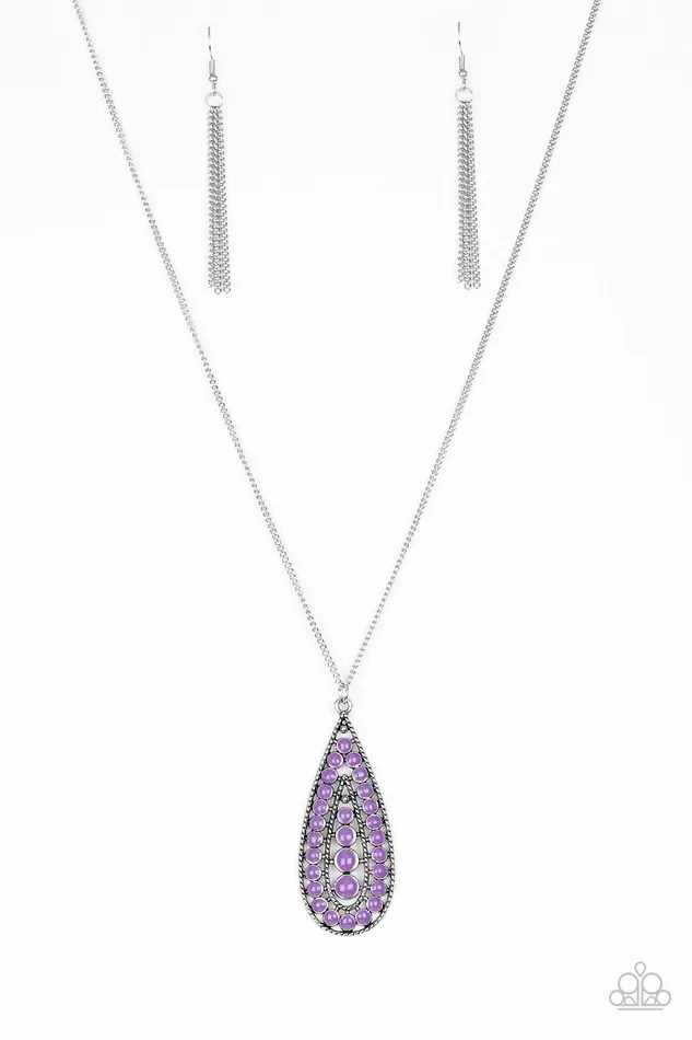 Paparazzi Necklace Tiki Tease Purple Paparazzi Jewelry Necklaces
