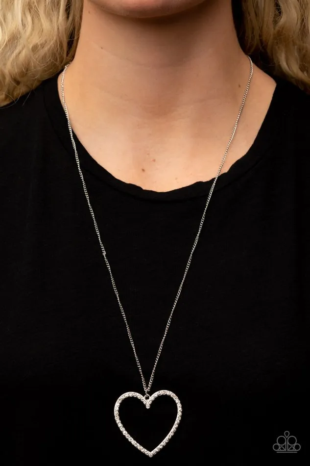 Paparazzi Necklace VaVaVALENTINE White Paparazzi Jewelry Necklaces