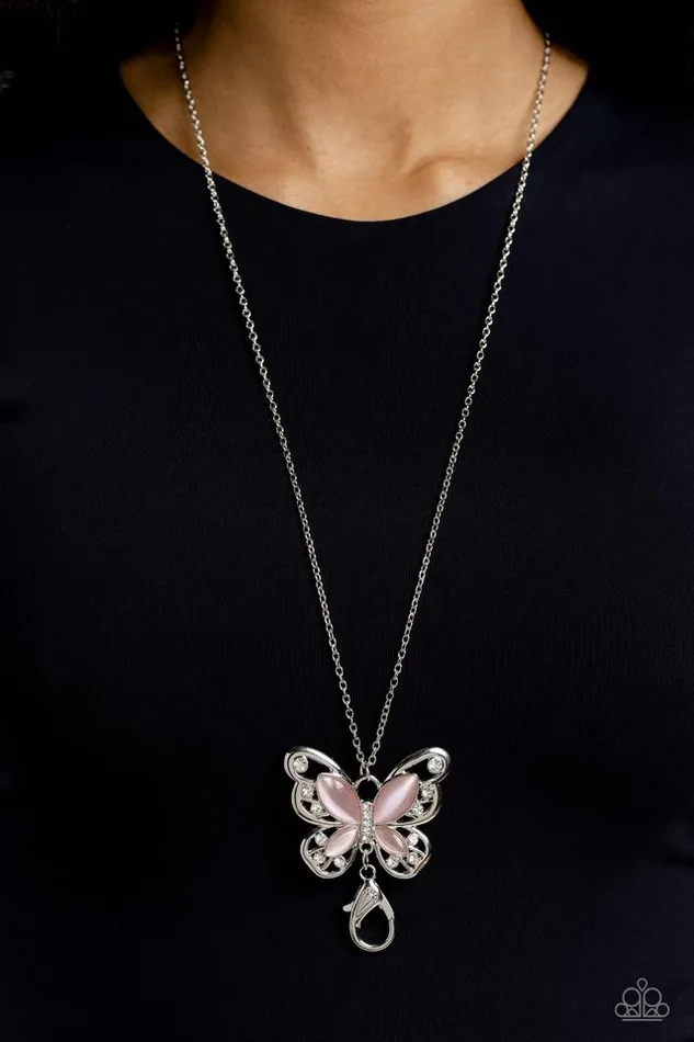Paparazzi Necklace Wings Of Whimsy Pink Paparazzi Jewelry Necklaces