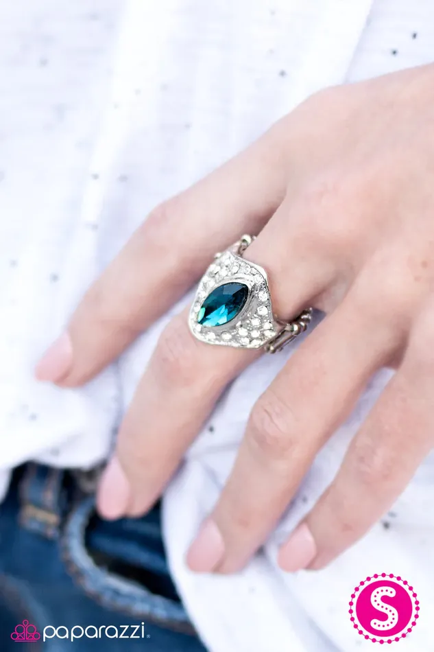 Paparazzi Ring Boss Up Blue Paparazzi Jewelry Rings