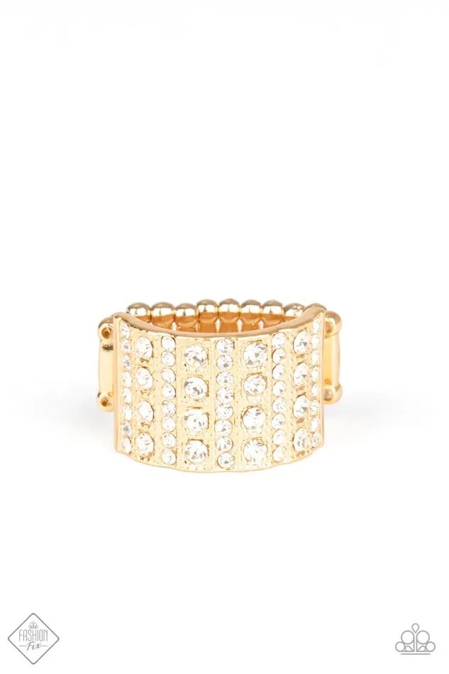 Paparazzi Ring Diamond Drama Gold Paparazzi Jewelry Rings