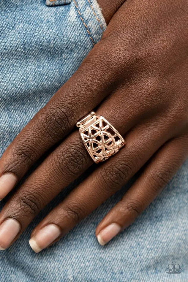 Paparazzi Ring Gardenia Gazebo Rose Gold Paparazzi Jewelry Rings