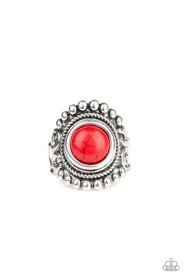 Paparazzi Ring Nomad Drama Red Paparazzi Jewelry Rings