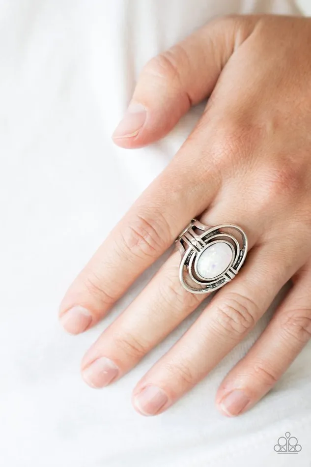Paparazzi Ring Peacefully Pristine White Paparazzi Jewelry Rings
