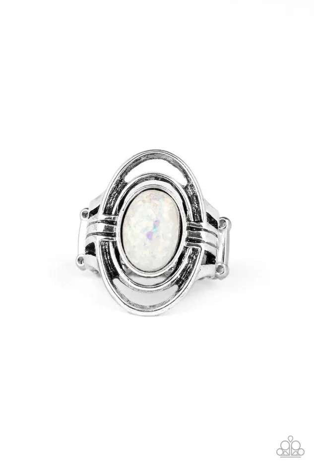 Paparazzi Ring Peacefully Pristine White Paparazzi Jewelry Rings Paparazzi Ring Peacefully Pristine White Paparazzi Jewelry Rings