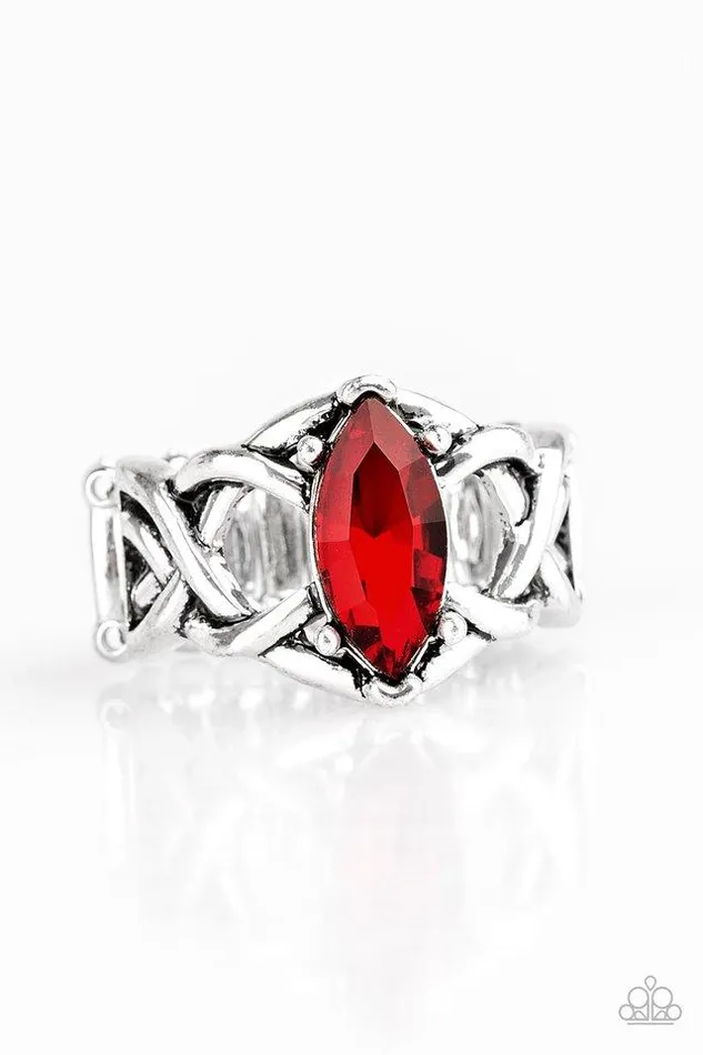 Paparazzi Ring Princess Prima Donna Red Paparazzi Jewelry Rings