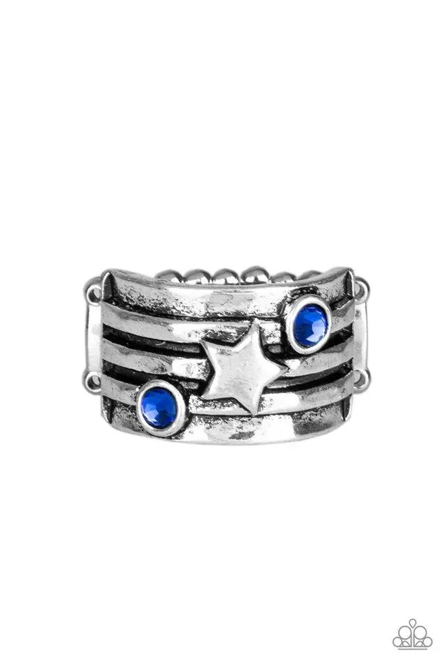 Paparazzi Ring Stars and Stripes Blue Paparazzi Jewelry Rings