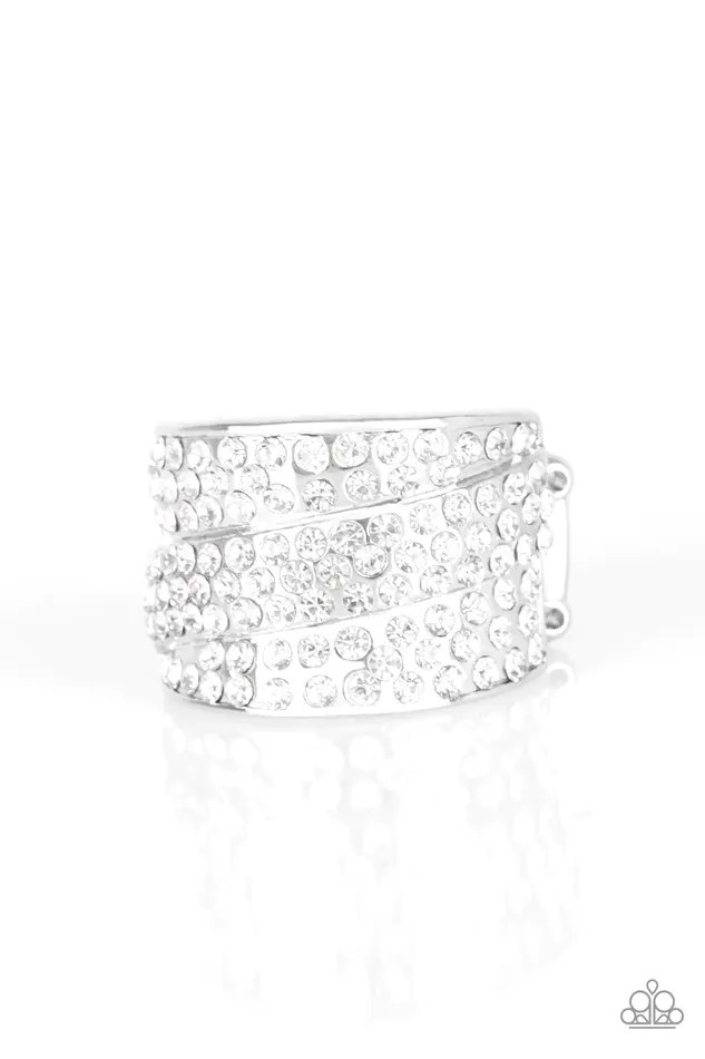 Paparazzi Ring The Millionaires Club White Paparazzi Jewelry Rings