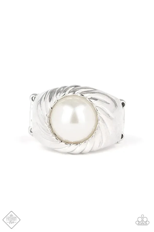 Paparazzi Ring Wall Street Whimsical White Paparazzi Jewelry Rings
