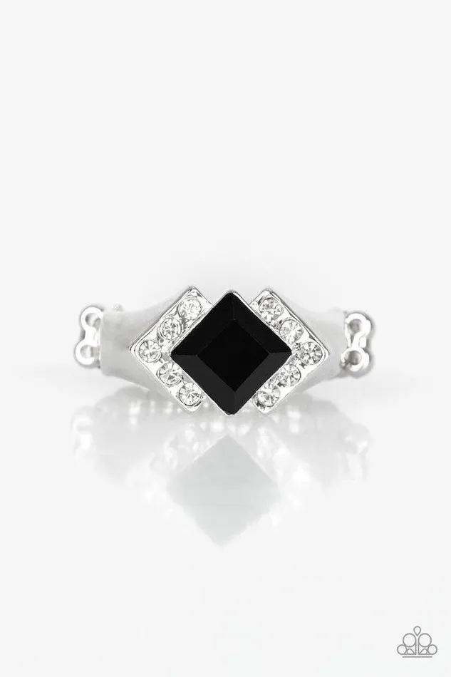 Paparazzi Ring Wallstreet Winner Black Paparazzi Jewelry Rings