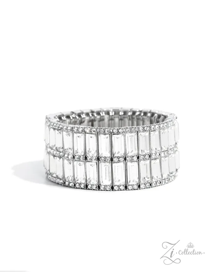 Paparazzi ZI Bracelet Ambitious Arrangement White Paparazzi Jewelry Bracelets Paparazzi ZI Bracelet Ambitious Arrangement White Paparazzi Jewelry Bracelets