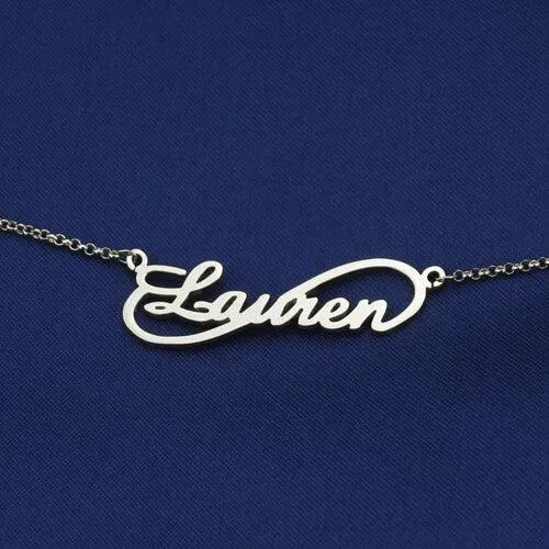Personalized Unique Infinity Style Name Necklace Sterling Silver Belbren Necklaces