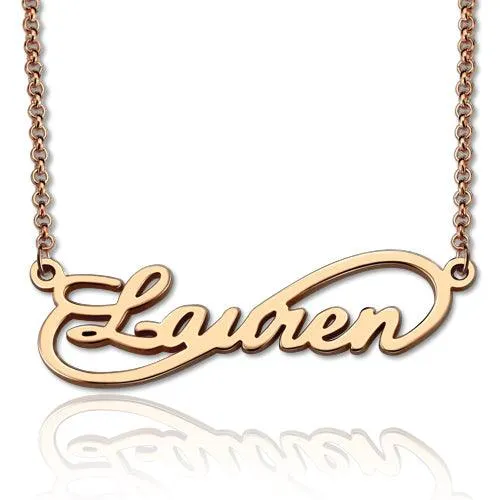Personalized Unique Infinity Style Name Necklace Sterling Silver Belbren Necklaces