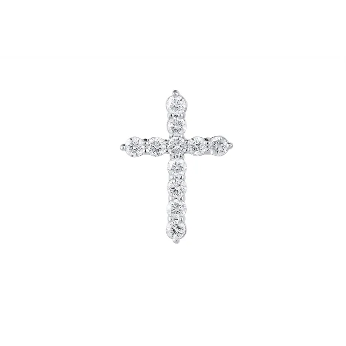 PreStyled Sets Meierotto Jewelers 18K White Gold Diamond Cross Pendant