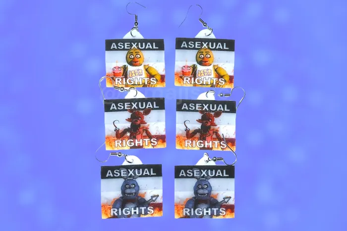 READY TO SHIP 5 Nights at Freddys Collection of Flaming Pride Flags Handmade Earrings Sam Makes Things Earrings READY TO SHIP 5 Nights at Freddys Collection of Flaming Pride Flags Handmade Earrings Sam Makes Things Earrings