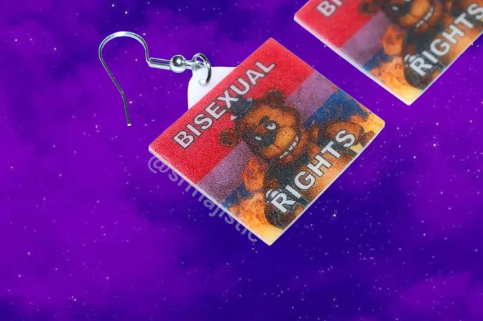 READY TO SHIP 5 Nights at Freddys Collection of Flaming Pride Flags Handmade Earrings Sam Makes Things Earrings READY TO SHIP 5 Nights at Freddys Collection of Flaming Pride Flags Handmade Earrings Sam Makes Things Earrings