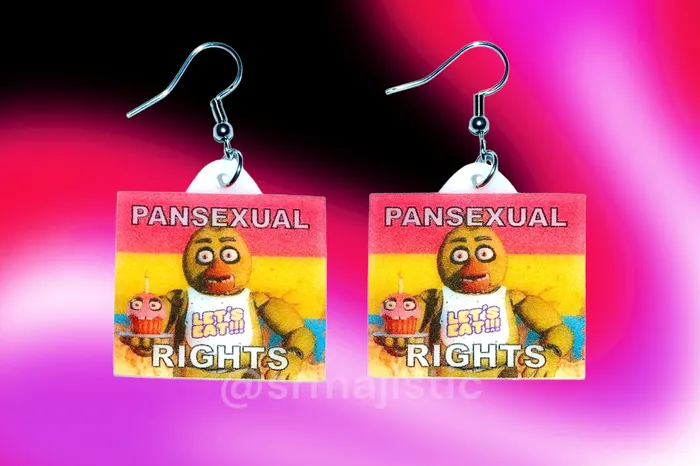 READY TO SHIP 5 Nights at Freddys Collection of Flaming Pride Flags Handmade Earrings Sam Makes Things Earrings READY TO SHIP 5 Nights at Freddys Collection of Flaming Pride Flags Handmade Earrings Sam Makes Things Earrings