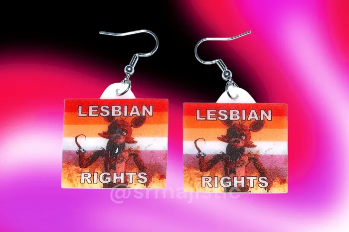 READY TO SHIP 5 Nights at Freddys Collection of Flaming Pride Flags Handmade Earrings Sam Makes Things Earrings READY TO SHIP 5 Nights at Freddys Collection of Flaming Pride Flags Handmade Earrings Sam Makes Things Earrings