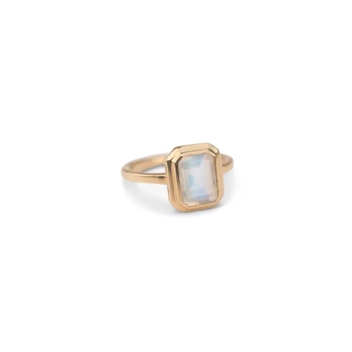 RG Rings 14k Moonstone Tiered Bezel Ring