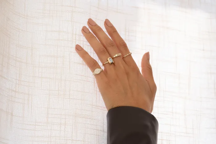 RG Rings 14k Moonstone Tiered Bezel Ring