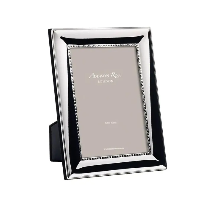 Rings 4x6 Beaded Silver Plated Picture Frame Croghans