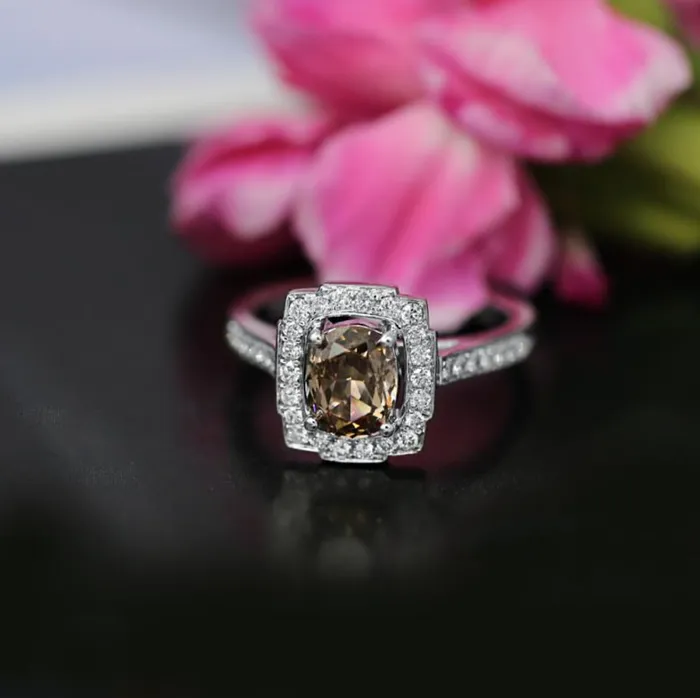 Rings Diamond Source NYC Fancy Dark Orangy Brown Diamond Engagement Ring in 18K White Gold ENG4567600 Rings Diamond Source NYC Fancy Dark Orangy Brown Diamond Engagement Ring in 18K White Gold ENG4567600